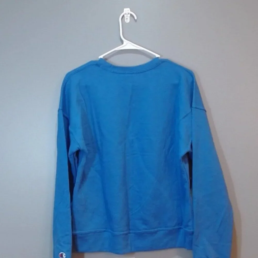 Champion‎ Blue Crewneck Sweatshirt Unisex Small Pullover Logo